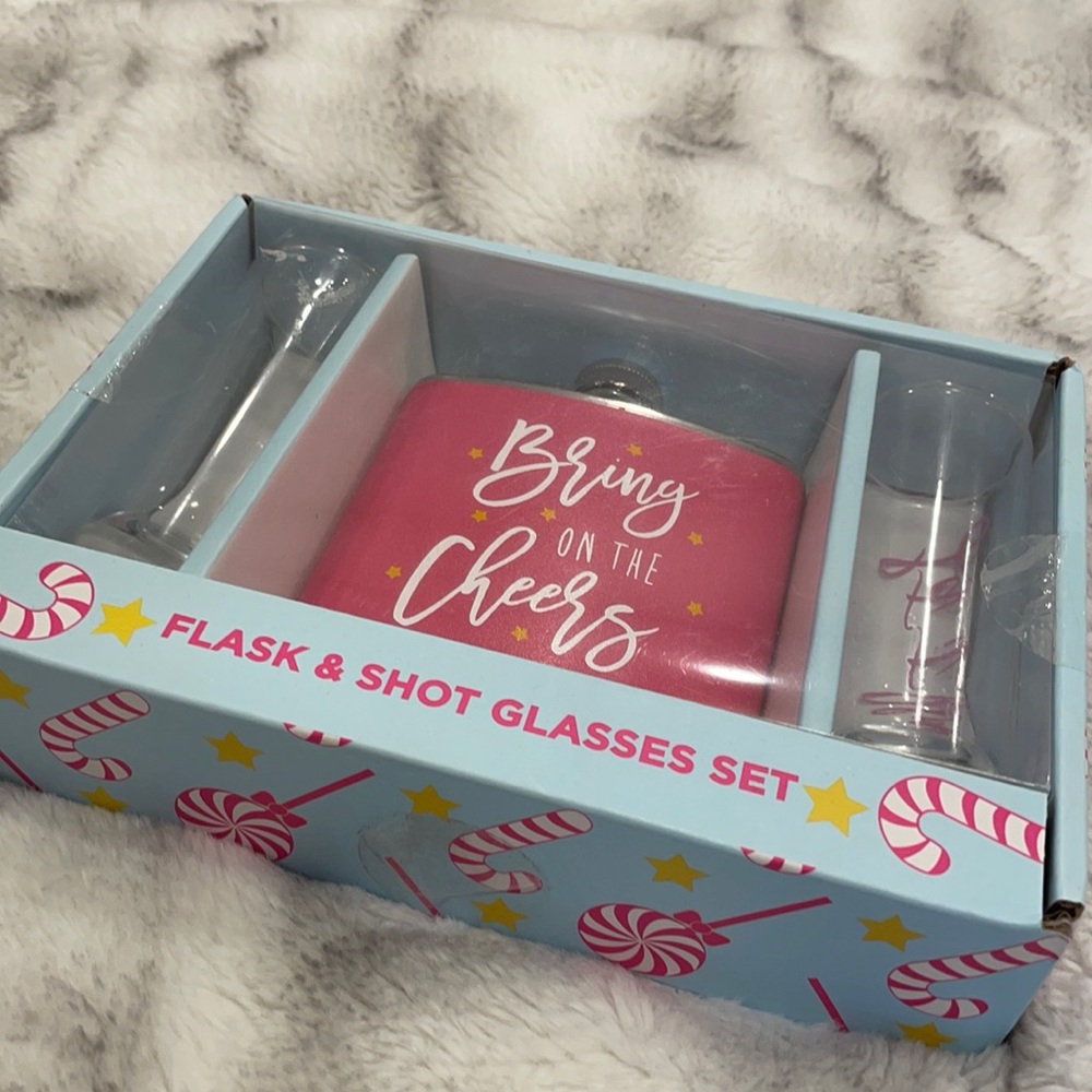 Holiday Flask and Shot Glass Set